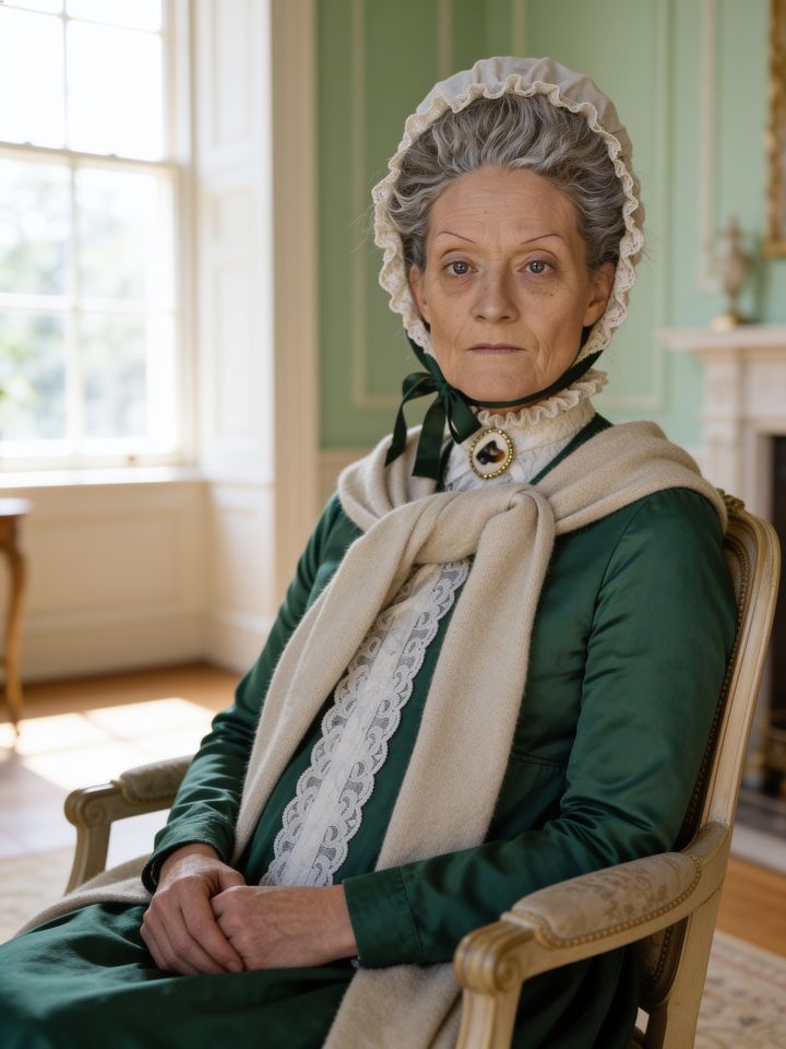 Lady Honoria in her drawing room by daylight